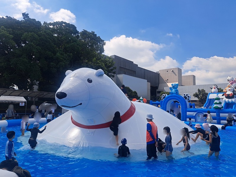 シロクマプール　ボートレースからつでのご利用風景