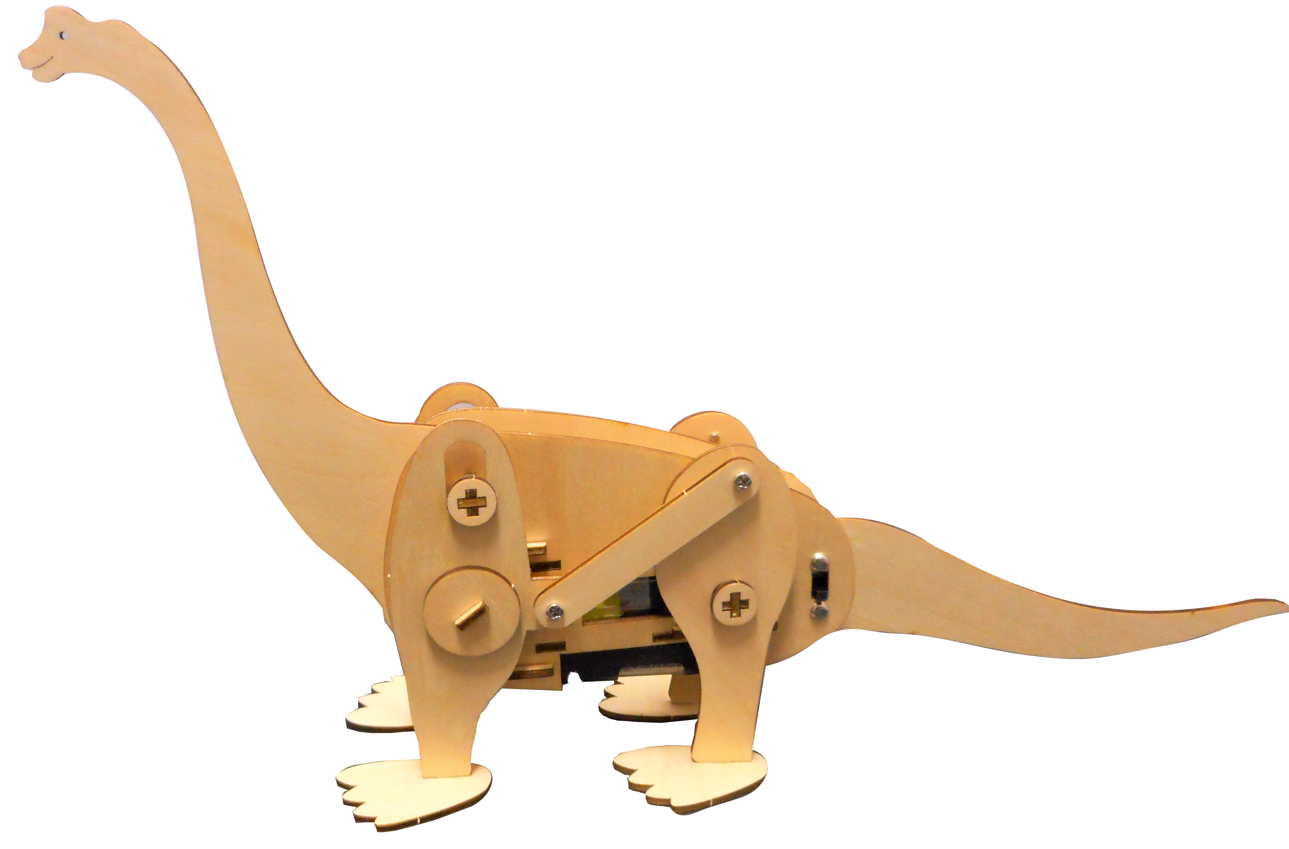 木で作るモーターで動く恐竜 ブラキオサウルス イベントアイテムのワン ステップ