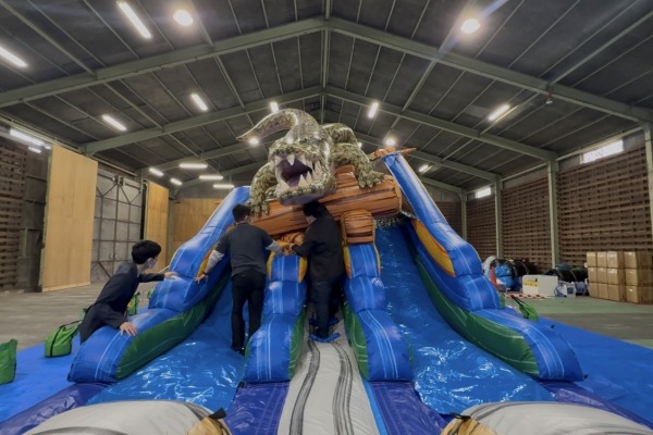 エアダウンを再現した研修